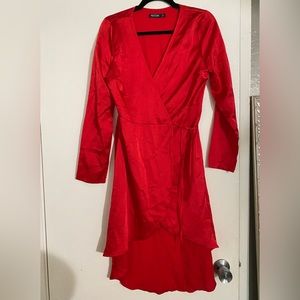 Nasty Gal Red “Silk” Dress